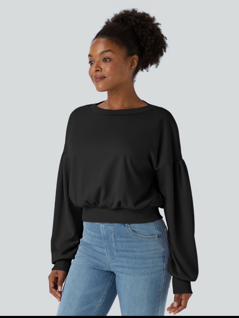 NEW Halara Bishop Sleeve Relaxed Sweatshirt